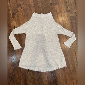 Free People WE THE FREE Grey Ribbed Long Sleeve Tunic (M)